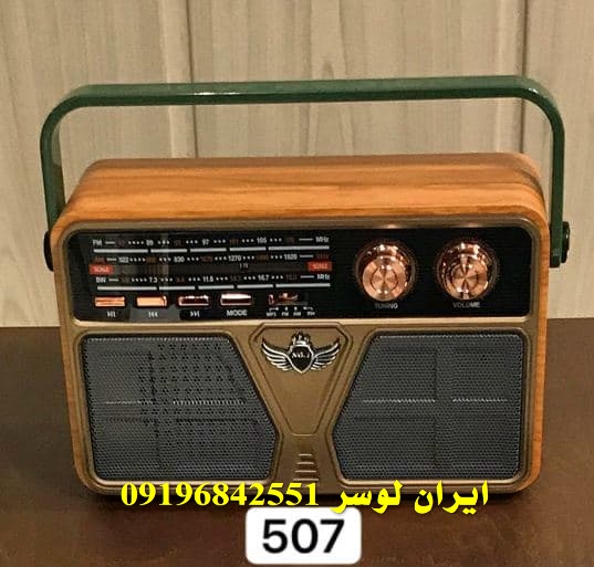 رادیو بلوتوث دار فلش و رم خور همراه و شارژی کد 507